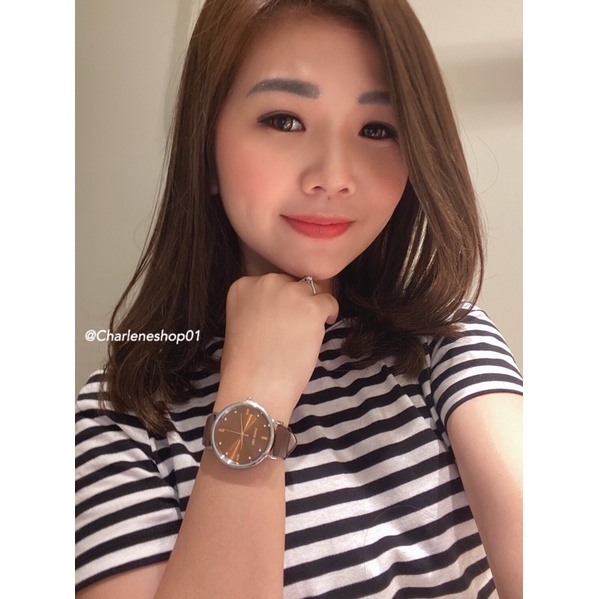 Jam Tangan Wanita Leather || Kode : JT 8123 / Jam tangan Jimshoney / Jam tangan import / Arloji / Jam tangan wanita / Jam tangan wanita Jimshoney / Jam tangan kulit-L02 - BROWN