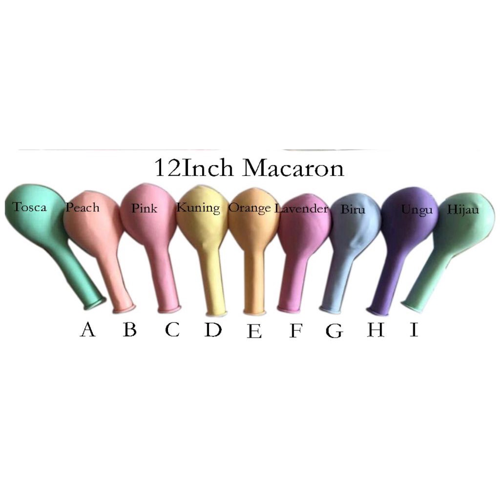 Balon Latex Macaron Doff 12inch (balon ulang tahun warna pastel)