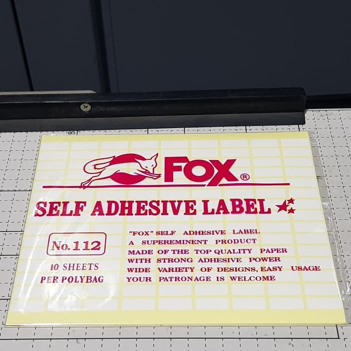 

Dijual Label Fox No.112 (10 Lembar) Berkualitas