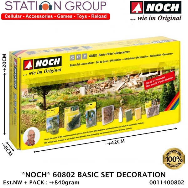 NOCH 60802 BASIC SET DECORATION - BAHAN DIORAMA RUMPUT