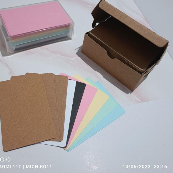 

Terbaru 69AMJ Blank Card Kraft Paper Kartu Kosong Vintage Kartu Nama Kosong 88 Ready