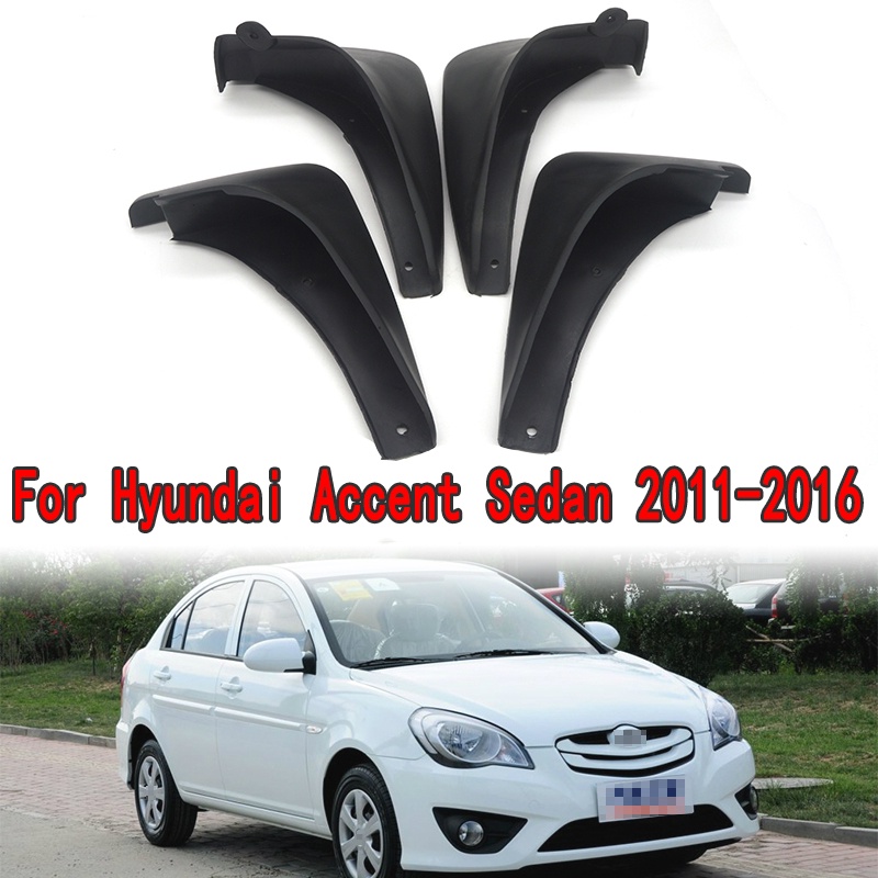 1 Set Mud Flap Pelindung Splash Untuk Fender Mobil Hyundai Accent Sedan Solaris 2011-2013 2014 2015 2016