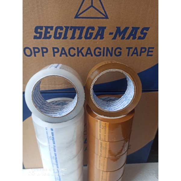 

1 pcs | Lakban 2" BENING / COKLAT SM-BIRU48mm | 48mm x 90 yard x 45 mc OPP Tape merk Segitiga Mas kualitas Setara Nachi/ Daimaru
