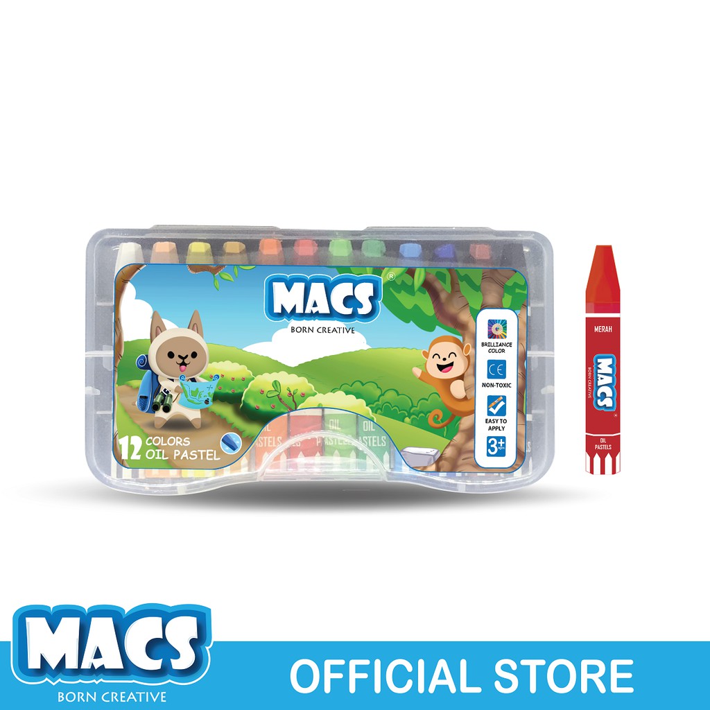 

MACS Crayon Oil Pastel Warna 12 Color