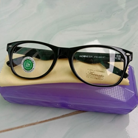Kacamata DUA LENSA Baca Plus  lensa putih ATM 4001 KT +100 /+ 400
