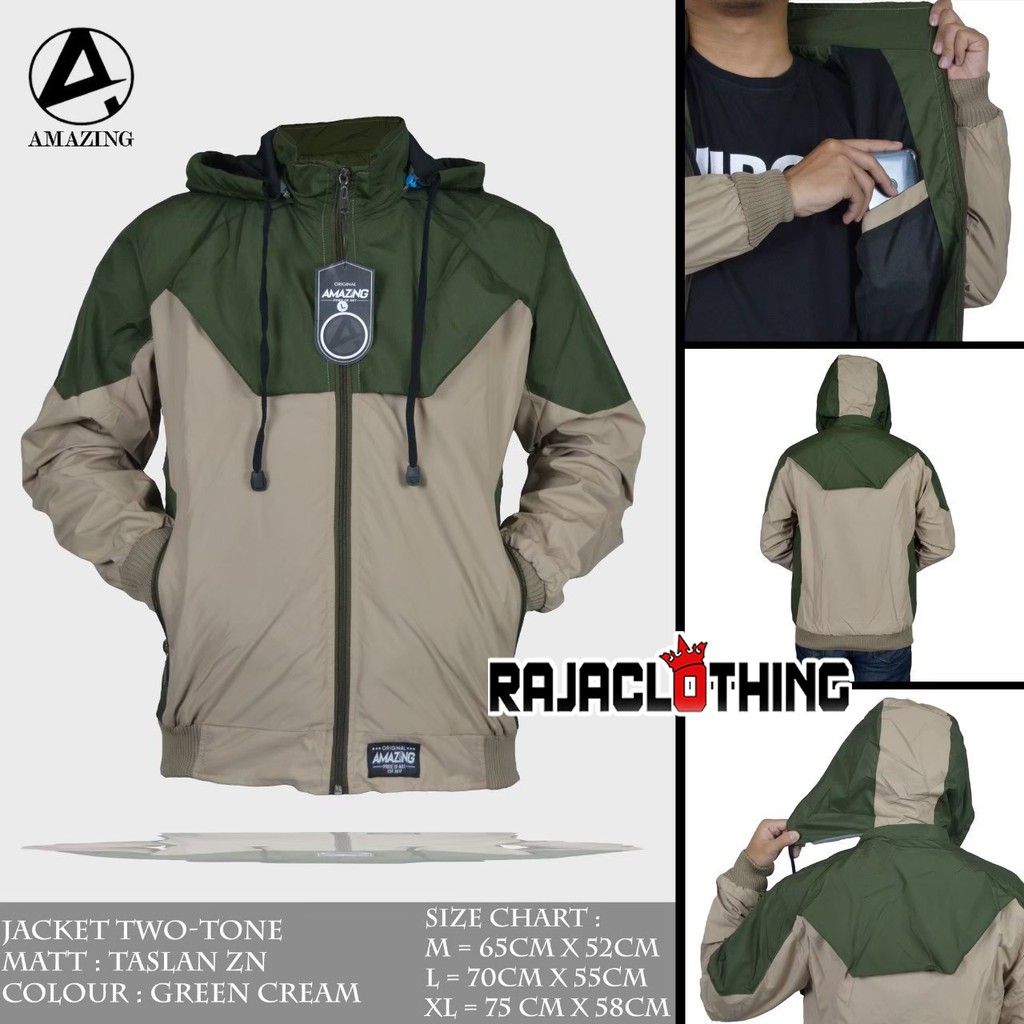 RCL - JAKET TWO TONE AMAZING - JAKET SWEATER PRIA - JAKET COWOK TASLAN M.L.XL