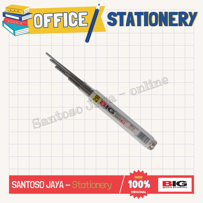 

Isi Pensil Mekanik BIG 2B - Refill Mechanical Auto Pencil Lead 2.0 mm