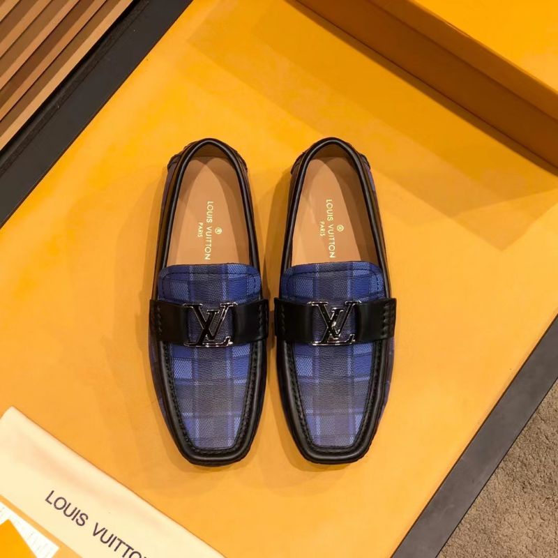 sepatu lv pria loafer mirror vip shoes men cowok P1SHOES new styles blue lou is vuitton