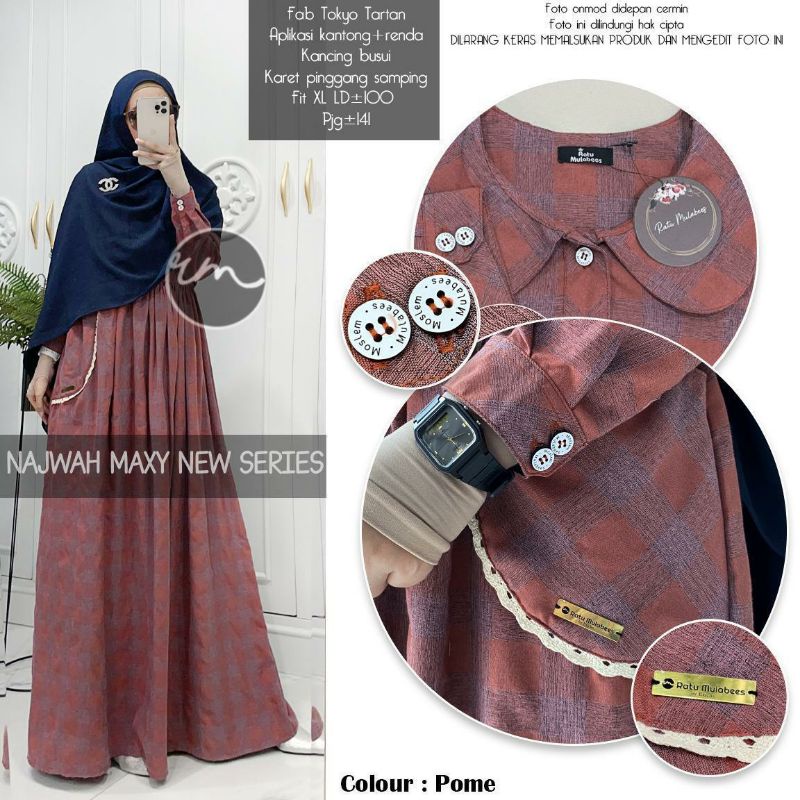 RESTOK  GAMIS MUSLIMAH NAJWAH MAXY NEW SERIES ORI RATU MULABESS