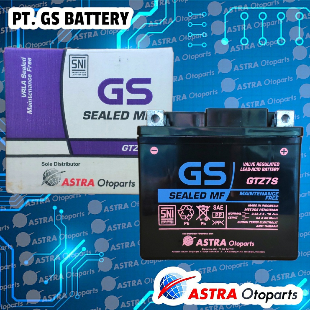 KUALITAS TINGGI GS ASTRA GTZ7S KAWASAKI KLX 150 HONDA CRF 150 FINO GRANDE BURGMAN 125 FAZZIOCB AKI 1