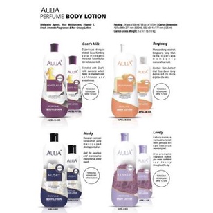 ^ KYRA ^ Aulia Body Lotion Perfume Hand And Losion Tubuh Tidak Lengket Plus Whitening - Netto 600 ml