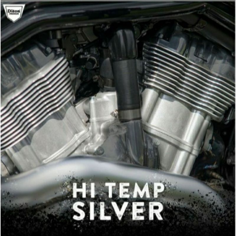 DITON HI TEMP SILVER CAT SEMPROT TAHAN PANAS KNALPOT SPRAY PAINT HITEMP WARNA no merk PYLOX SAPPORO 