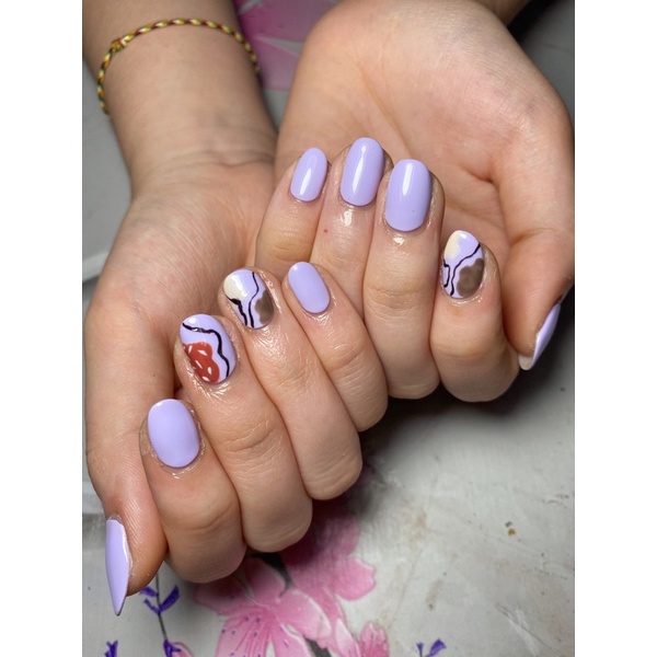 lilac nails / costum fakenails / wedding nails / nailart / kuku palsu