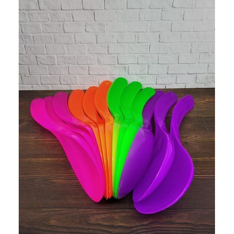 CENTONG NASI PLASTIK PELANGI 1 LUSIN