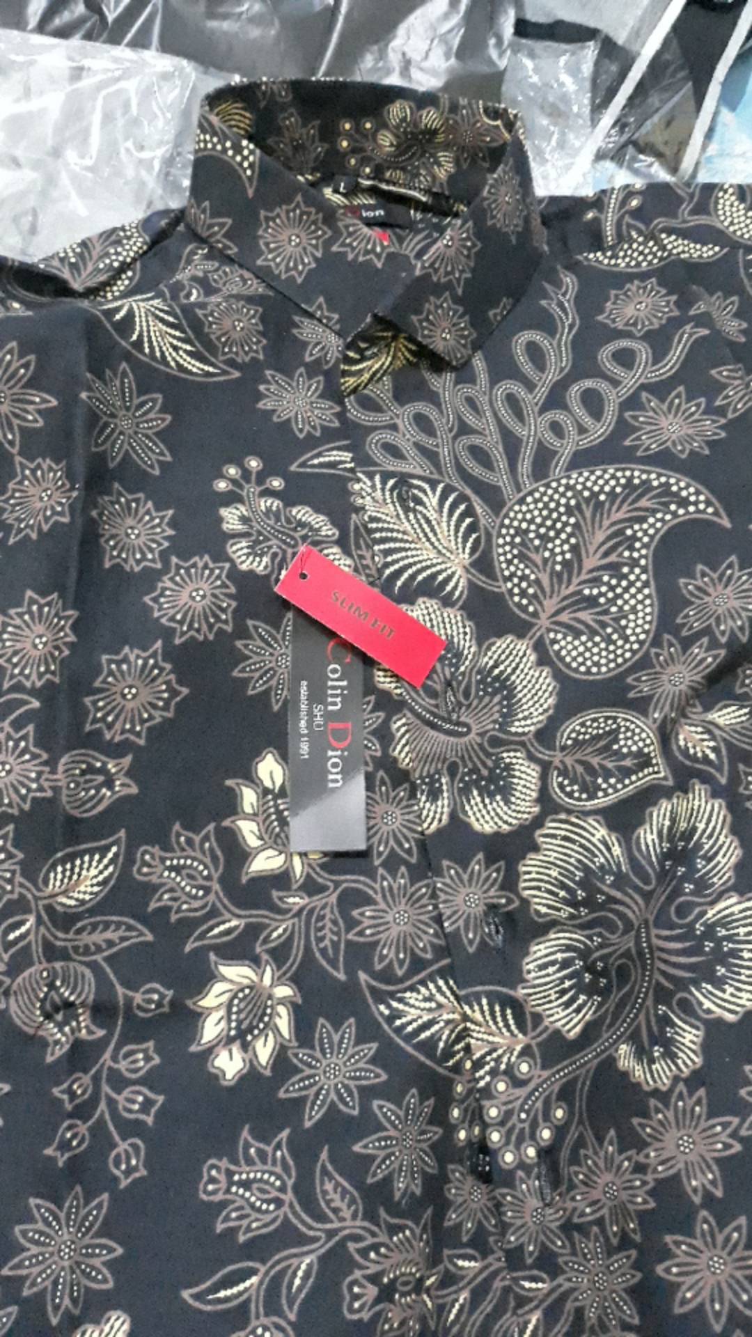 Kemeja Batik Pria Slim Fit Modern Mewah Lengan Pendek Slimfit Ob411