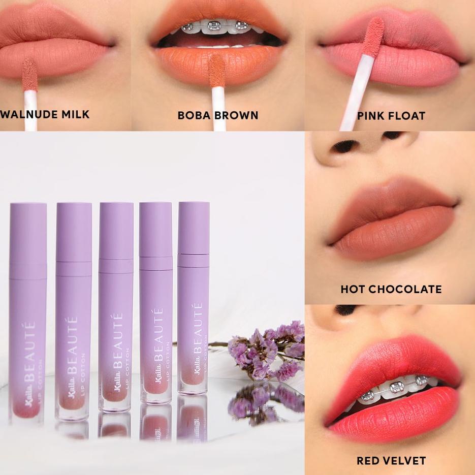 KAILA BEAUTE Lip Cotton  Lip Cream Matte Transferproof 