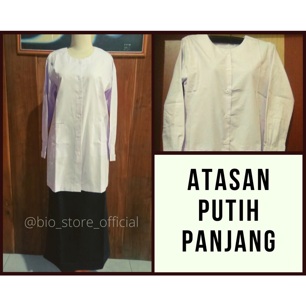 BAJU PUTIH PANJANG / ATASAN PUTIH PANJANG / SERAGAM UJIAN CAPEL / BAJU PUTIH PANJANG / BAJU UJIAN GO
