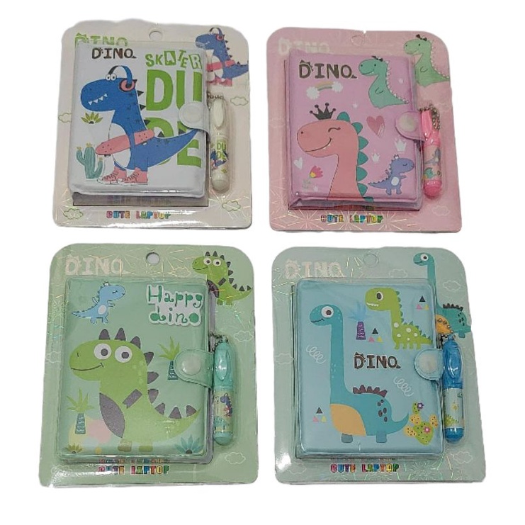 Diari Diary Notebook Kancing Mini Pen Karakter Fancy E-001