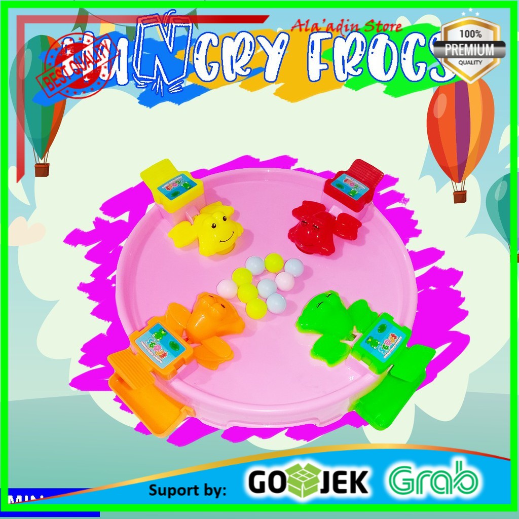 Cuci Gudang HUNGRY FROGS  MAINAN KODOK MAKAN BOLA FAMILY GAME - MIN-198