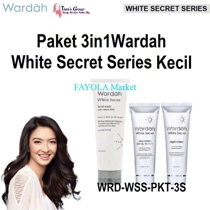 Wardah White Secret Series Paket Hemat 3in1 Perawatan Wajah Kecil Ori