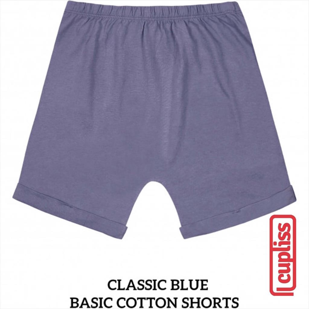 Little Palmerhaus Basic Cotton Shorts Classic Blue Celana Anak