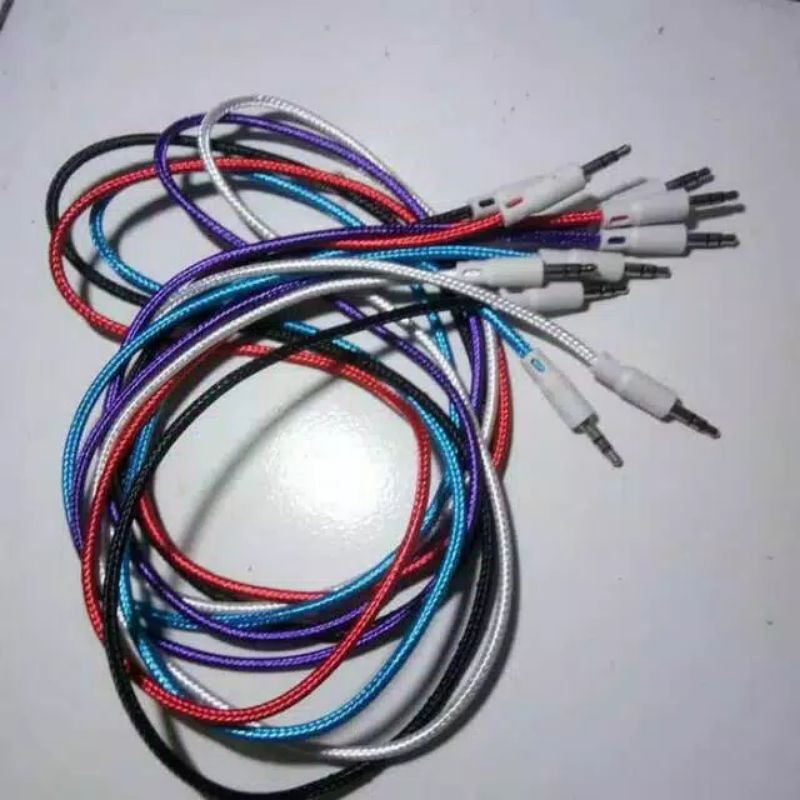 Kabel Audio Aux Panjang 1 Meter Kabel Jack Hp / Komputer Ke Speaker