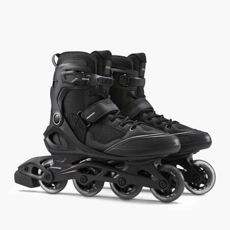 INLINE FIT 100 OXELO Sepatu Roda Fitness Fit100 -hitam INLINE SKATE