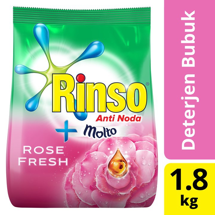 Rin   so Molto Detergen Deterjen Bubuk Anti Noda Rose Fresh