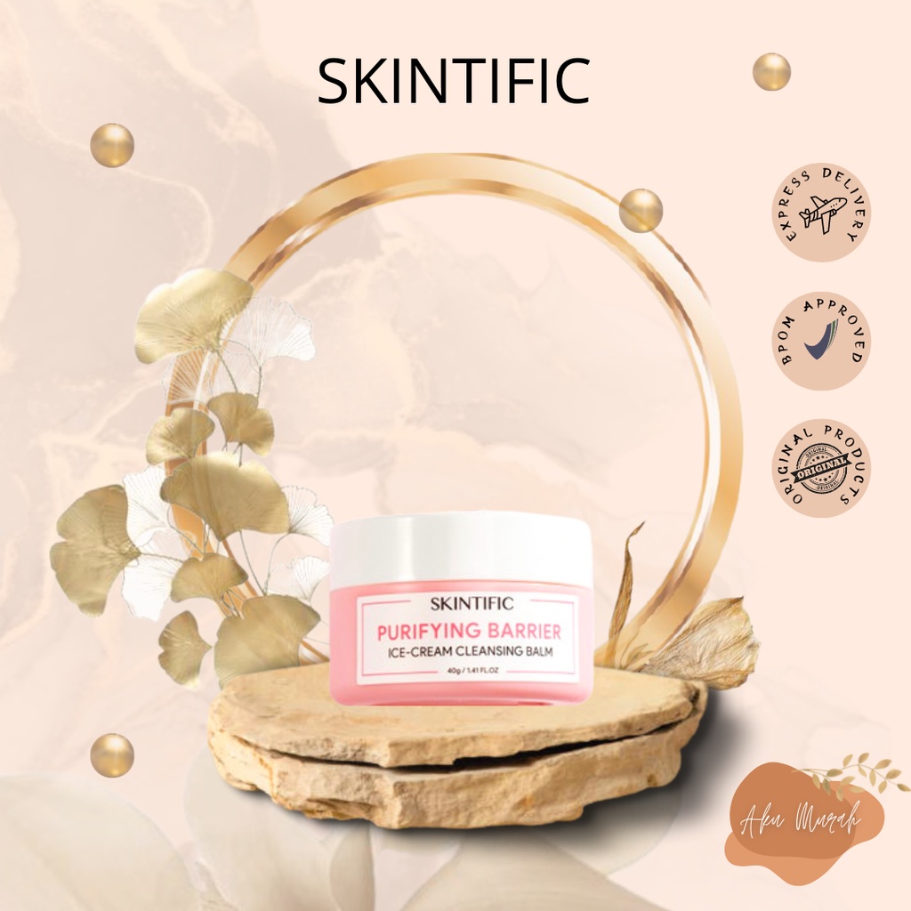 ✨ AKU MURAH ✨ SKINTIFIC Purifying Barrier Ice Cream Cleansing Balm 40g