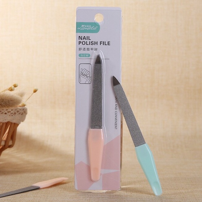 Alat Kikir Kuku Bahan Stainless Steel Kokoh Penghalus Kuku Amplas Kuku Nail File C0336