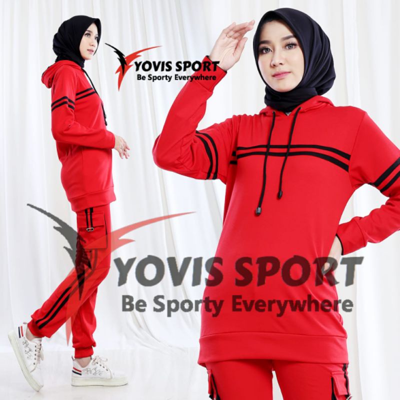 setelan olahraga wanita hoodie/pakaian wanita muslimah