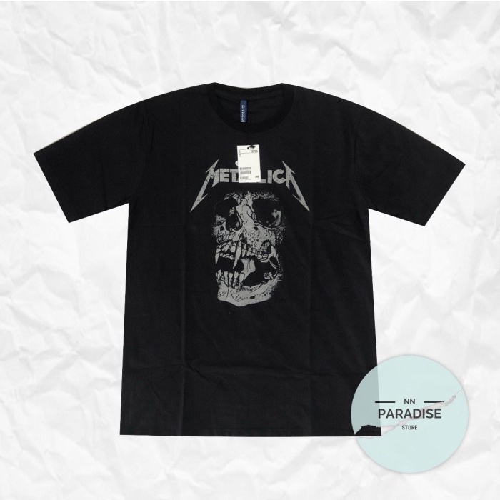 

READY COD T-Shirt Unisex Metallica H&M 100% Original FREE PAPERBAG - M TERLARIS