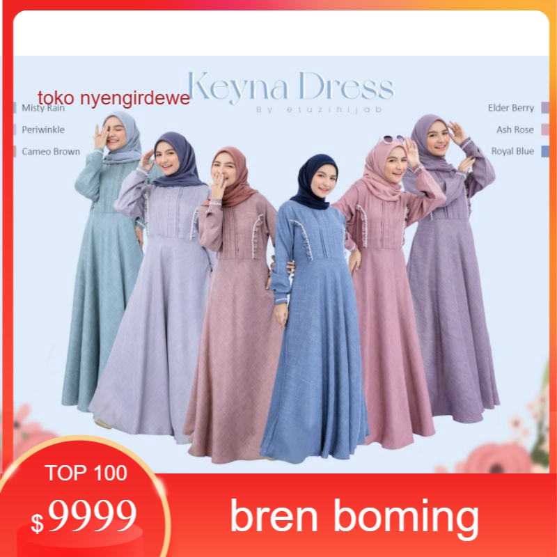 Gamis/Dress Busui Syari Keyna Bahan Linen By Etuzi