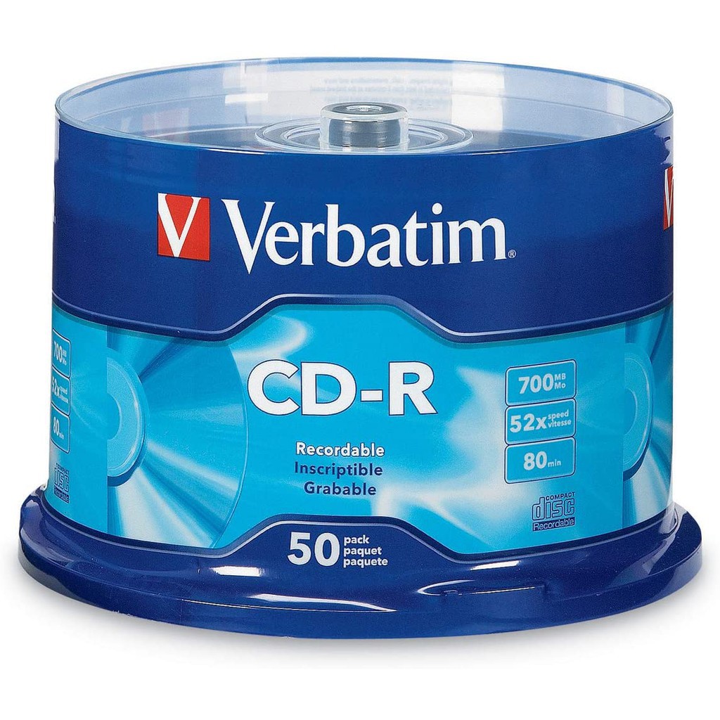 CD-R Verbatim / CDR Blank Verbatim / CDR Verbatim ISI 50PCS 700MB