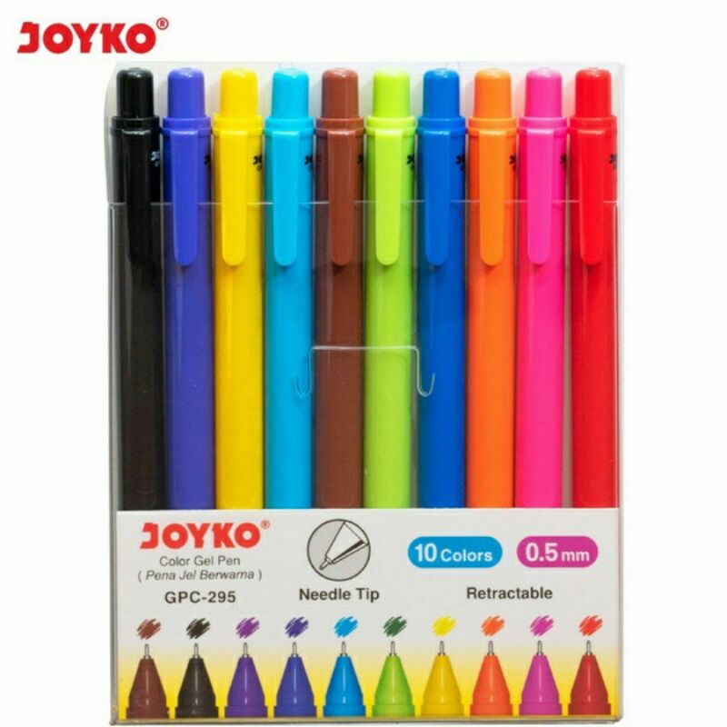 

Pulpen Gel Joyko GPC-295 10 Warna 0.5 mm / Color Gel Pen