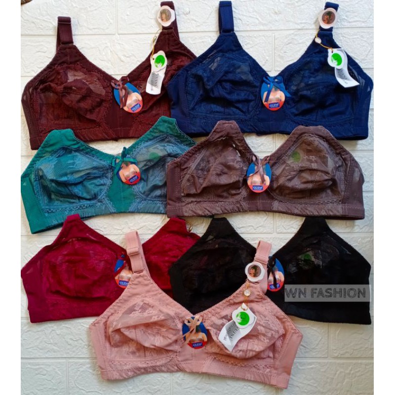 BH / BRA GUINI CUP JUMBO Full Brukat Tanpa Busa dan Kawat - Guini 408-1