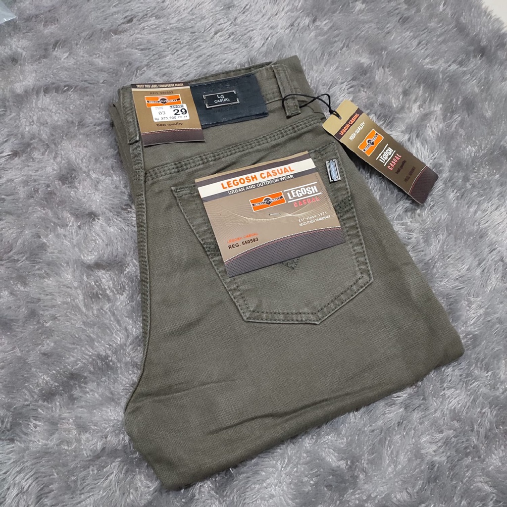 Celana Pria Kanvas LEGOSH Original - Celana Panjang Pria Standar - Celana Kanvas Pria LEGOSH