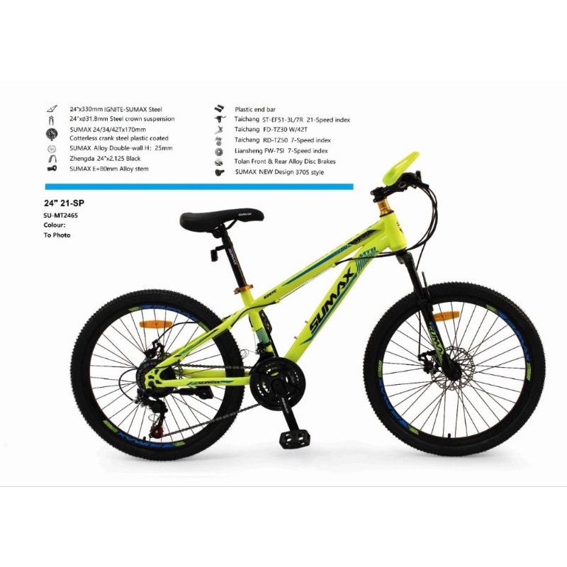 Sepeda MTB 24 inch Anak remaja SUMAX ignite  Sepeda gunung