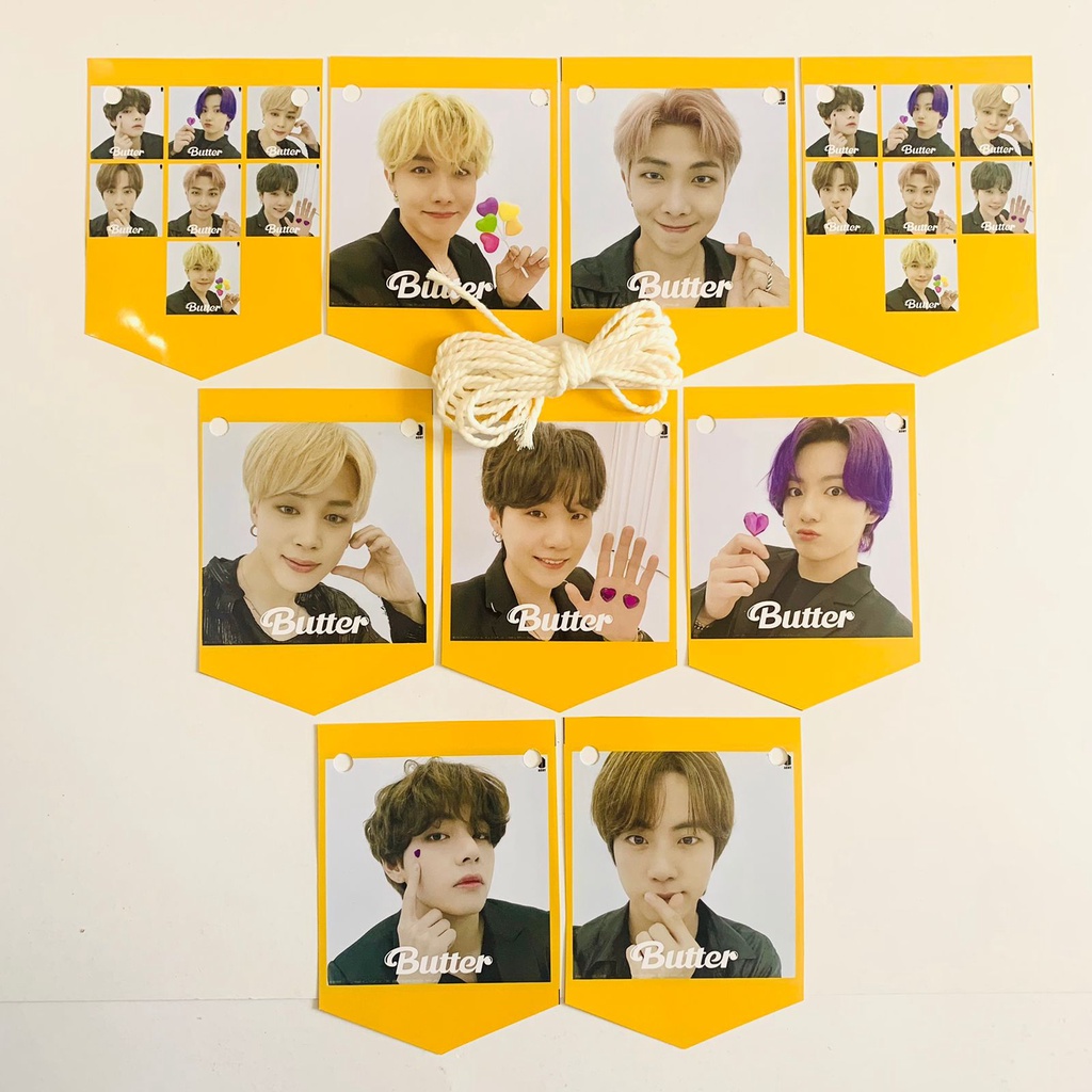 Bunting Flag Mini Bts // Garland BTS // FLAG BTS BUTTER &amp; PERMISSION TO DANCE