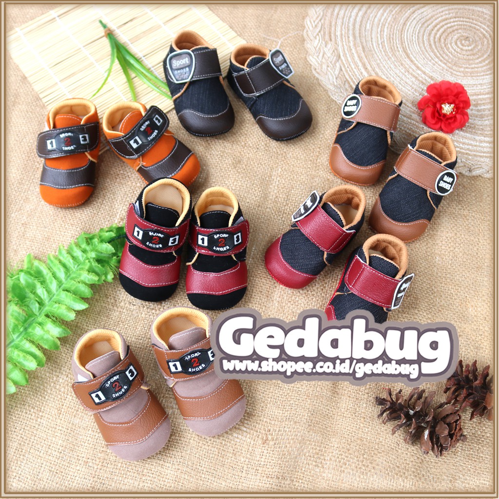 Sepatu Bayi Bjorr Prewalker Laki Laki umur 2 - 14 bulan Baby Walking Shoes - gedabug