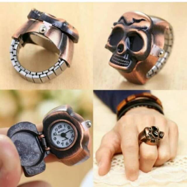 Cincin Jam Jari Motif Tengkorak