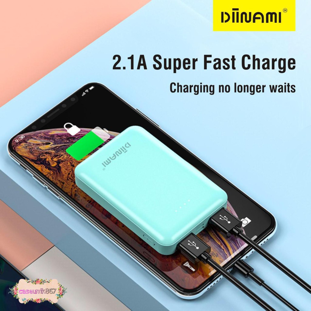 BM084 Powerbank diinami DI-Y20 real 8000mah led dual usb quick charge Fast Charging CS1141