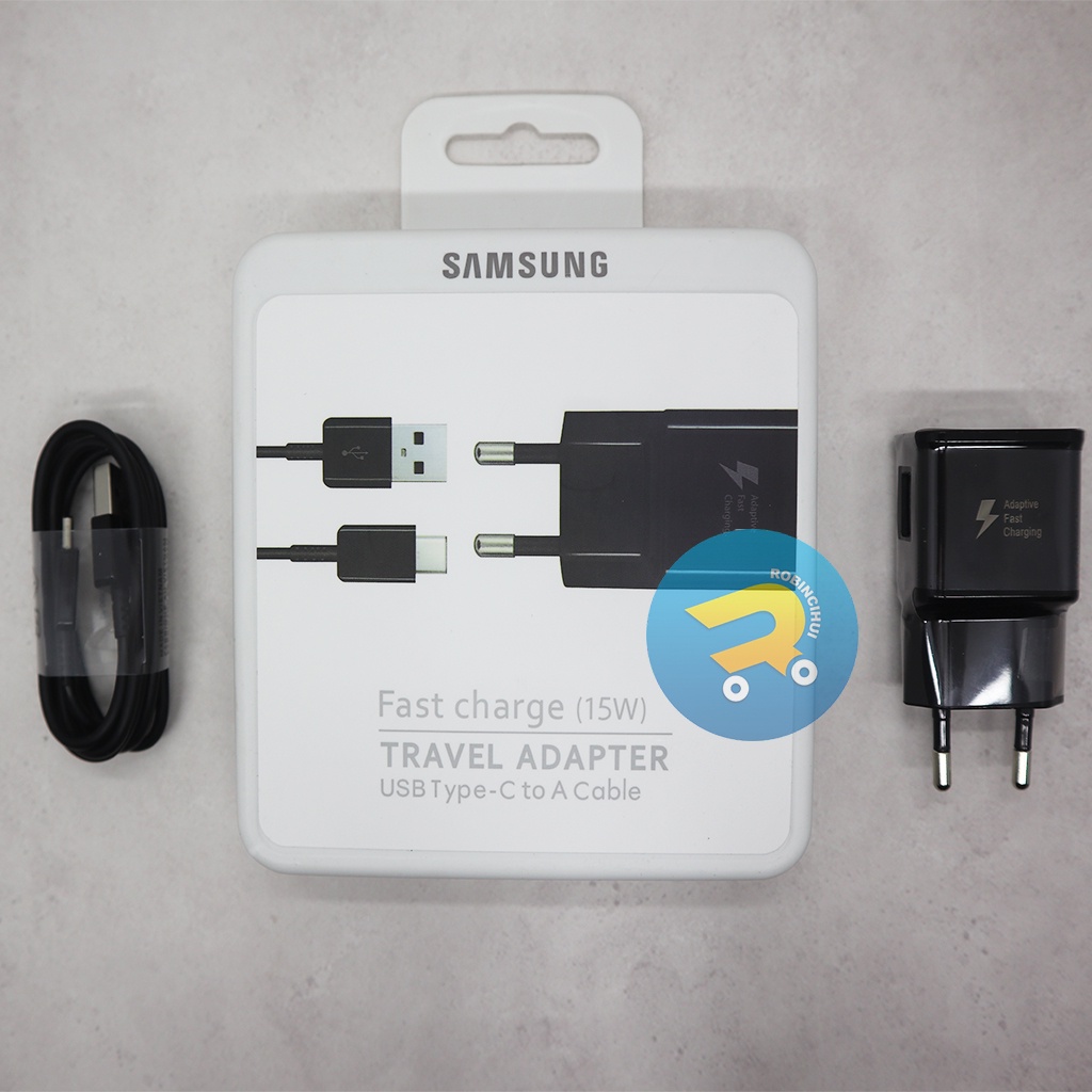 CHARGER SAMSUNG TYPE C ORIGINAL100% Fast Charging 15 watt / Charger Samsung  S10 - Charger Samsung S9 - Charger Samsung S8 - Charger Samsung A50 - Charger Samsung A30 - Charger Samsung M30 - Charger Samsung M20