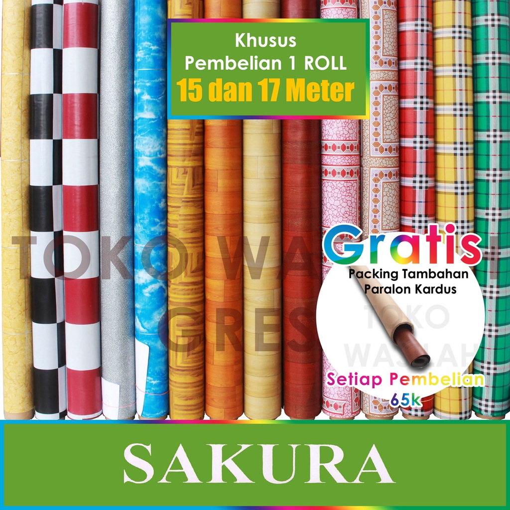 KARPET PLASTIK/PERLAK LANTAI /MEJA/ KARPET LANTAI  PLASTIK LEBAR 1.2m PANJANG 17 METER 1 ROLL