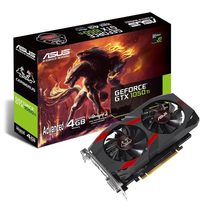 VGA ASUS CERBERUS GEFORCE GTX 1050 TI OC 4 GB DDR5