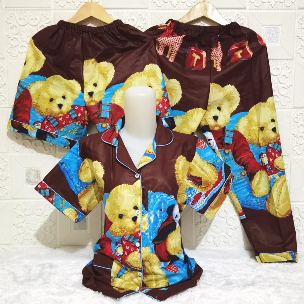 ISANNY PIYAMA SET 3IN1 SIZE L/KATUN JEPANG/BATIK 3IN1/BAJU TIDUR DEWASA/MICKEY/READY STOCK