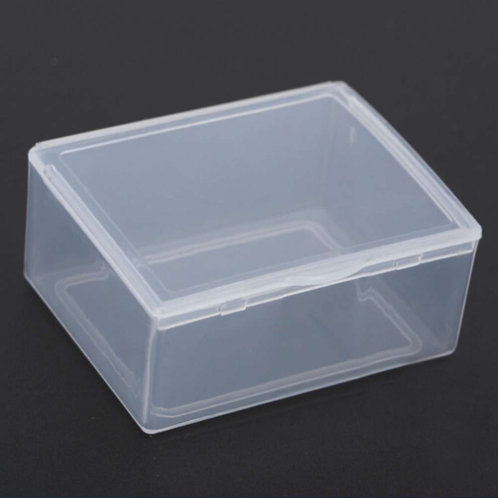 (Happy) 5pcs Kotak Display Multifungsi Bentuk Persegi Panjang Bahan Plastik Transparan