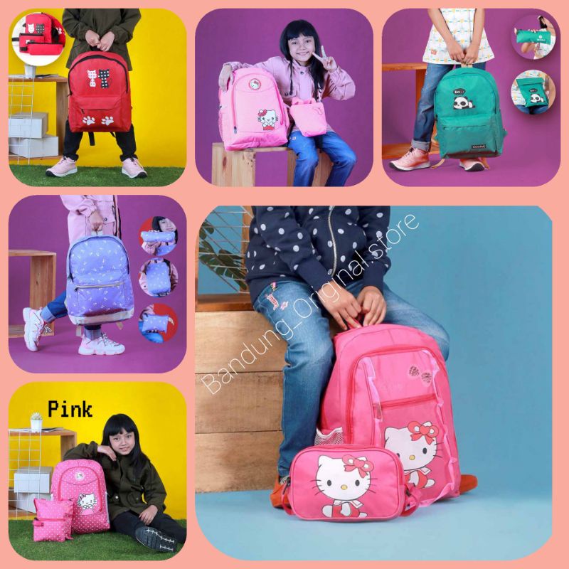 3 - 4 In 1 - Tas Backpack Ransel Anak Sekolah Perempuan PAUD TK SD Anak Cewe Terbaru Termurah