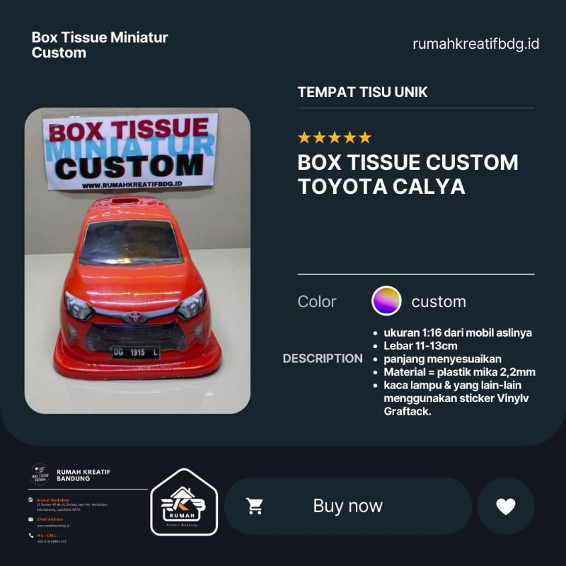BOX TISSUE MOBIL CALYA