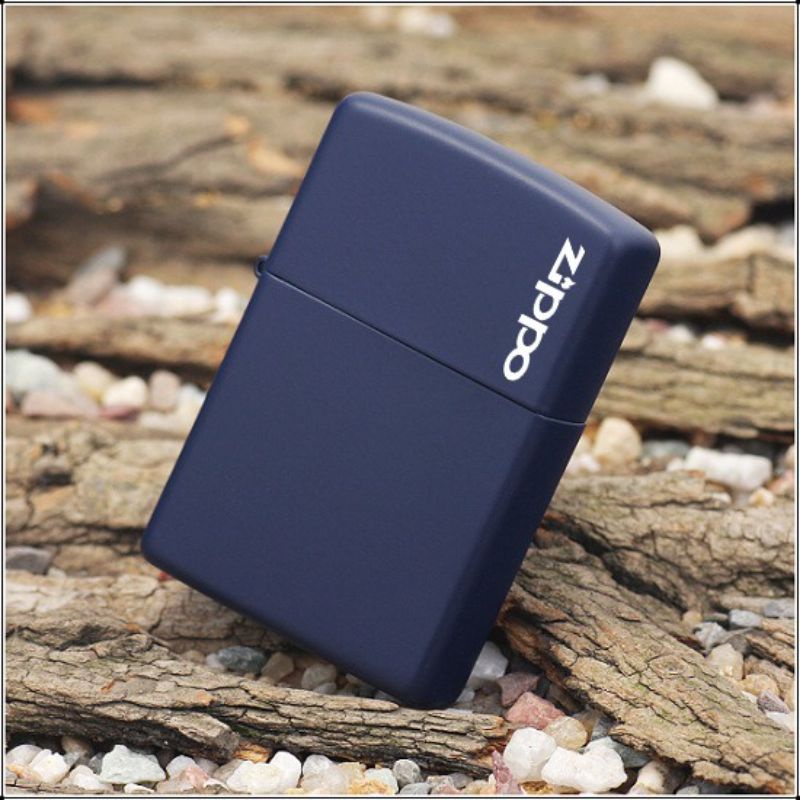 KOREK API ZIPPO MATTE BIRU NAVY BOX EXSLUSIVE
